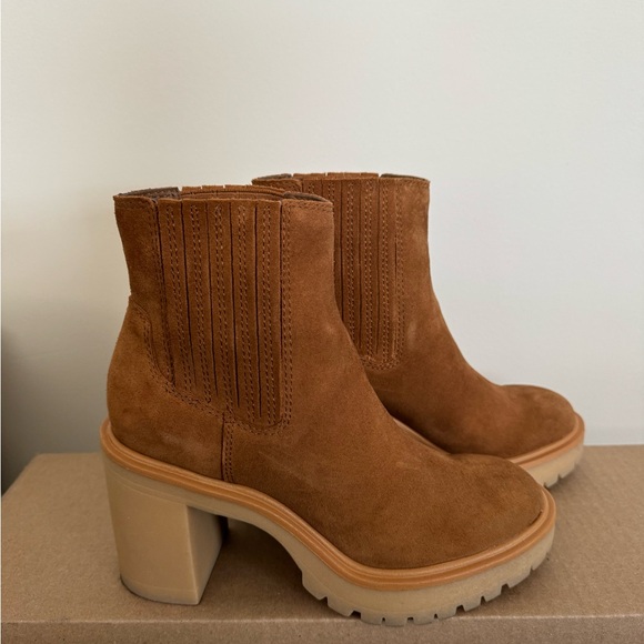 Dolce Vita Shoes - Dolce Vita Brown Suede Heeled Boots - Caster Waterproof
